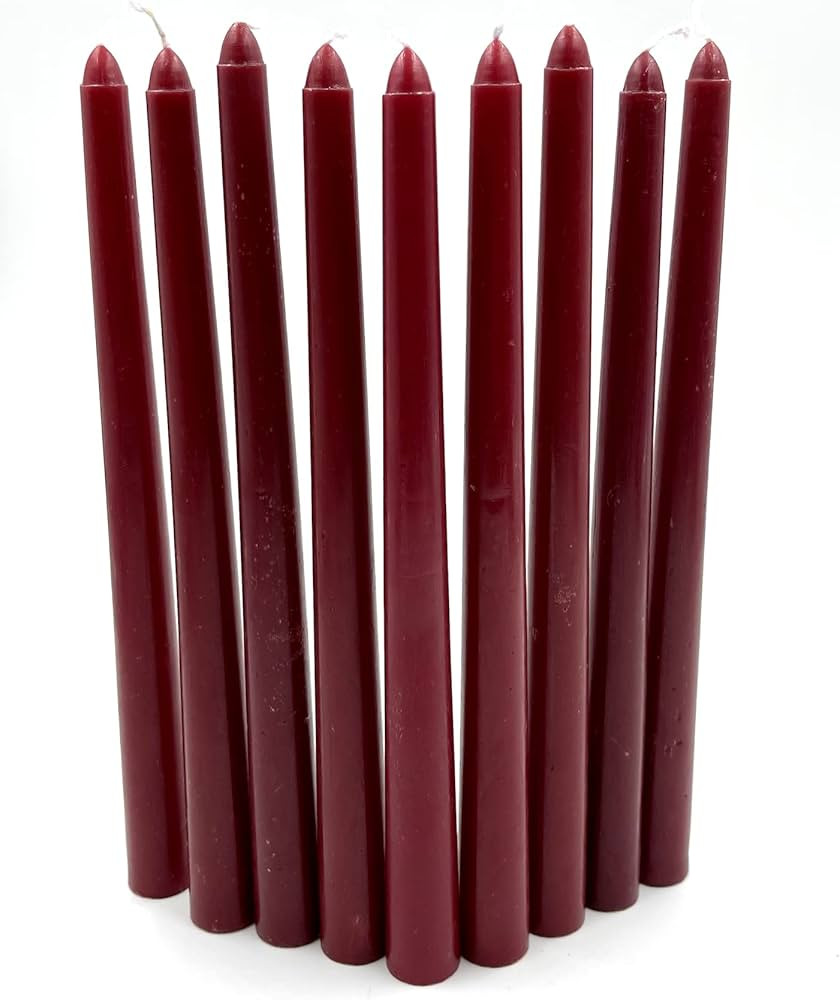 Mister Candle - 10" Unscented Smokeless Dripless Taper Candles (Set of 12) - Premium Quality Wax ... | Amazon (US)