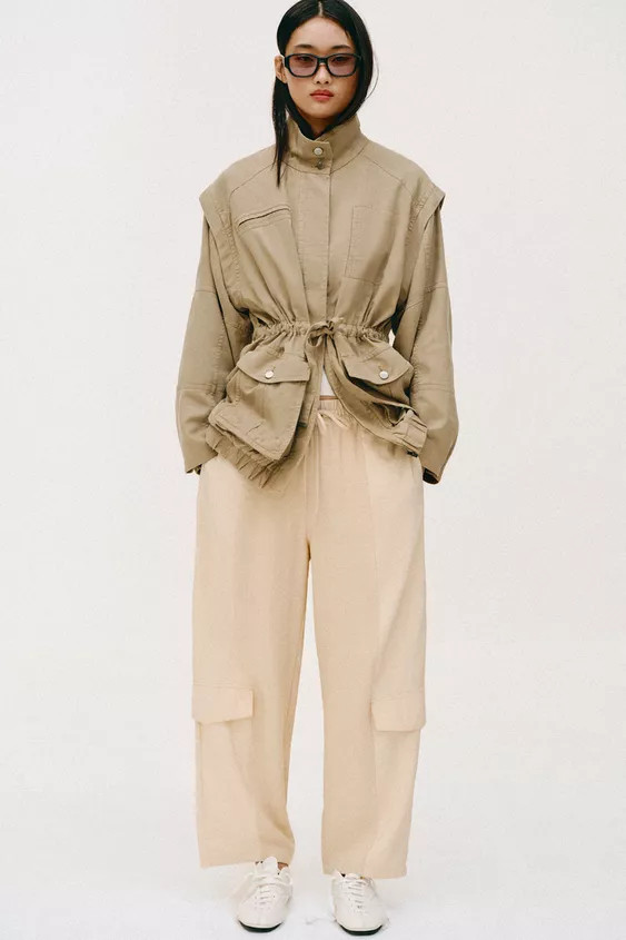 COMBINATION BARREL PANTS | Zara US