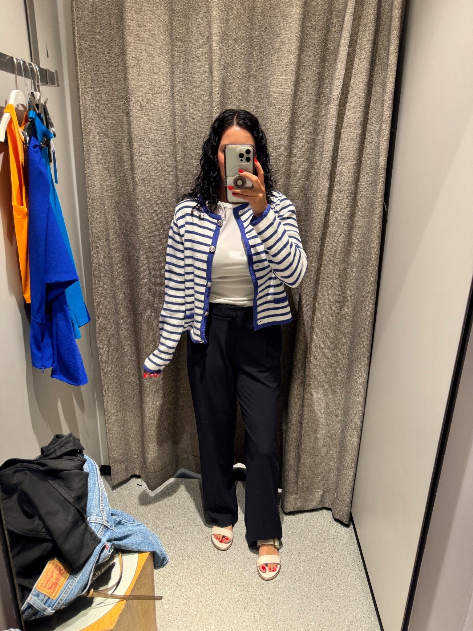 Did a little shopping in San Juan and finally tried Mango for the first time 🇵🇷✨ Picked up this cozy cardigan for the freezing office, fell in love with the fit of these navy pants, and grabbed a  white top that I know I’ll wear on repeat. Perfect work staples!

#LTKStyleTip #LTKWorkwear #LTKFindsUnder50