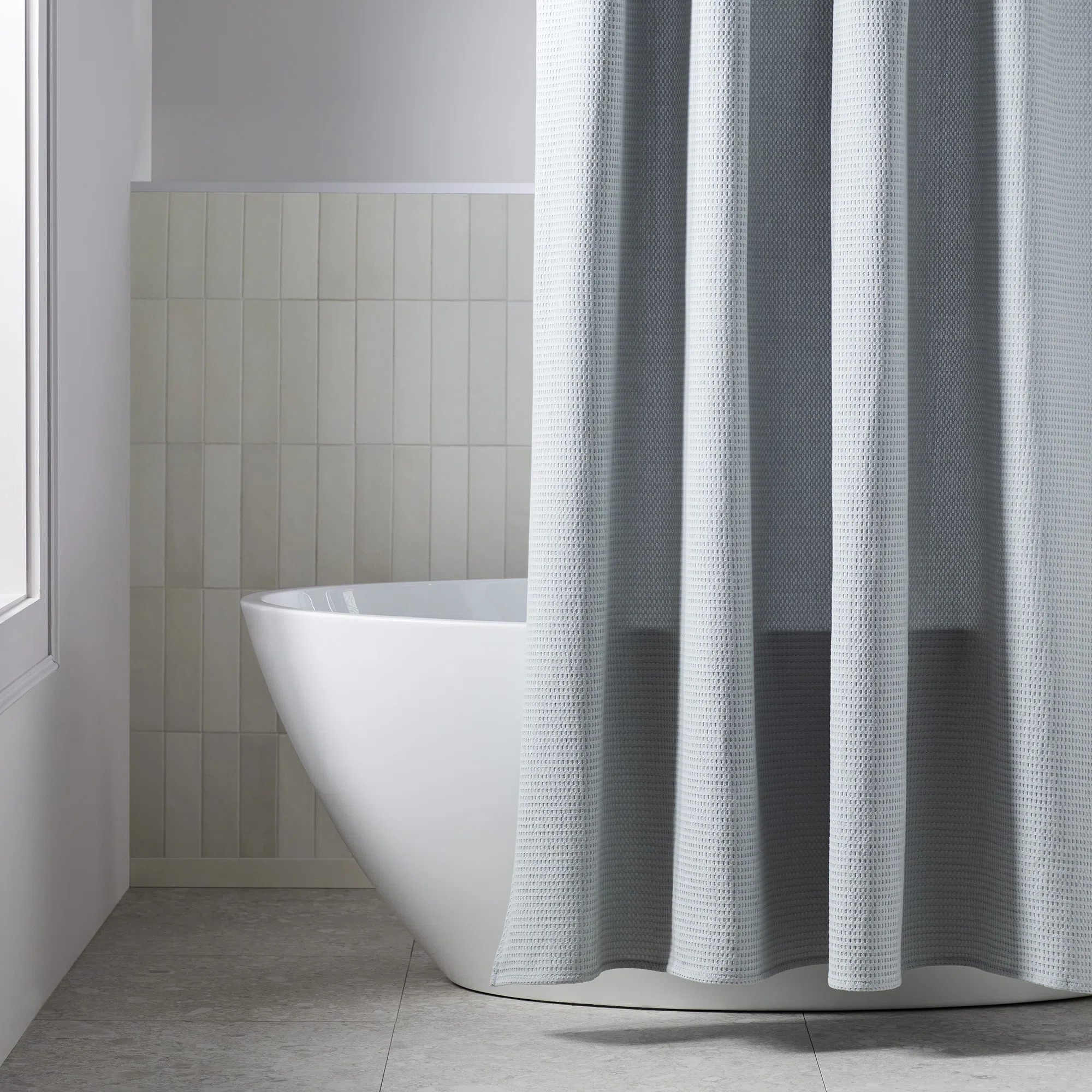 RE/FINE™ Felix Cotton Waffle Shower Curtain & Reviews | Wayfair | Wayfair North America