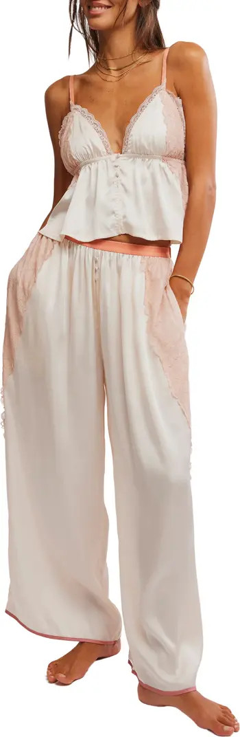 Free People Anywhere With You Satin Camisole Pajamas | Nordstrom | Nordstrom