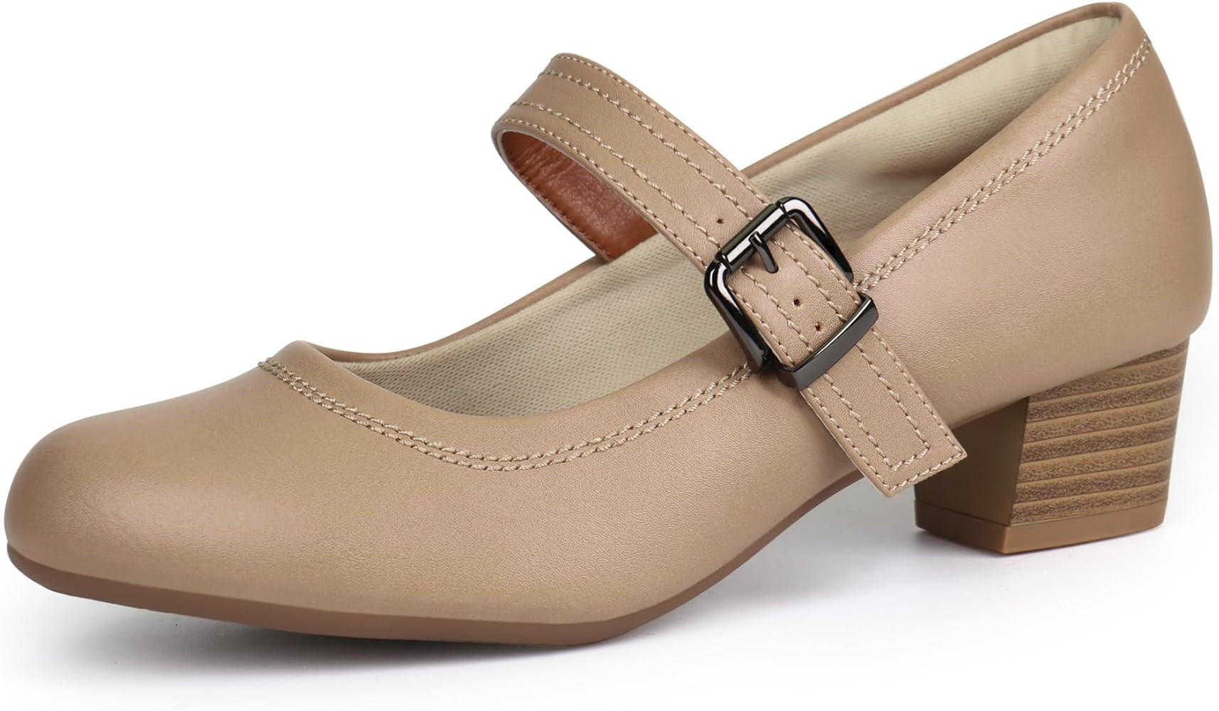 Ortho+rest Women Mary Janes Shoes for Bunions Orthopedic Dress Shoes Low Chunky Heels Work Pumps | Amazon (US)