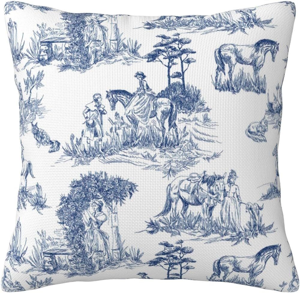 CALHogar Toile Pillow Covers French Country Decor Pillow Covers Vintage French Jouy Pillow case B... | Amazon (US)