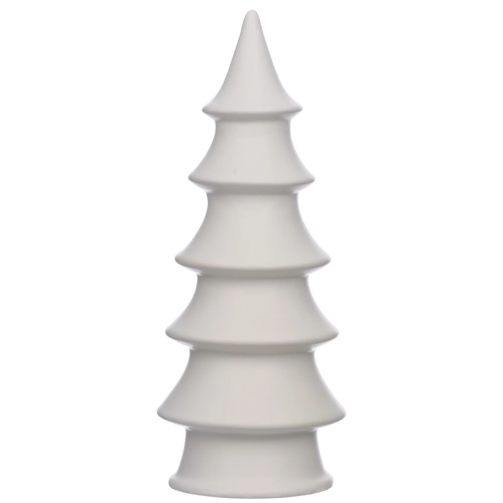 Holiday Time Large White Ceramic Tree Tabletop Decor, 8.5 inches | Walmart (US)