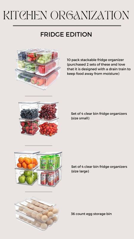 Fridge organization - some of the best containers to organize and maximize your space #kitchenorganization

#LTKhome #LTKunder50