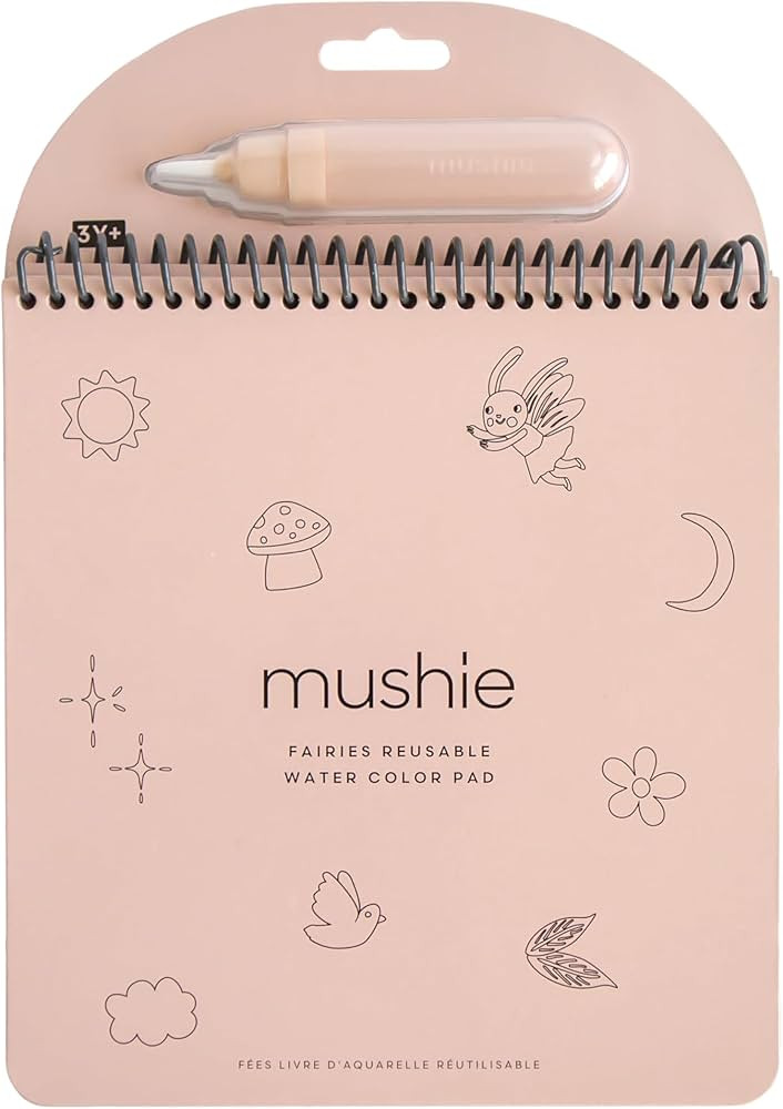 mushie Fairies Reusable Water Color Pad | Montessori Travel Activity Fairy Tale Book + Refillable... | Amazon (US)