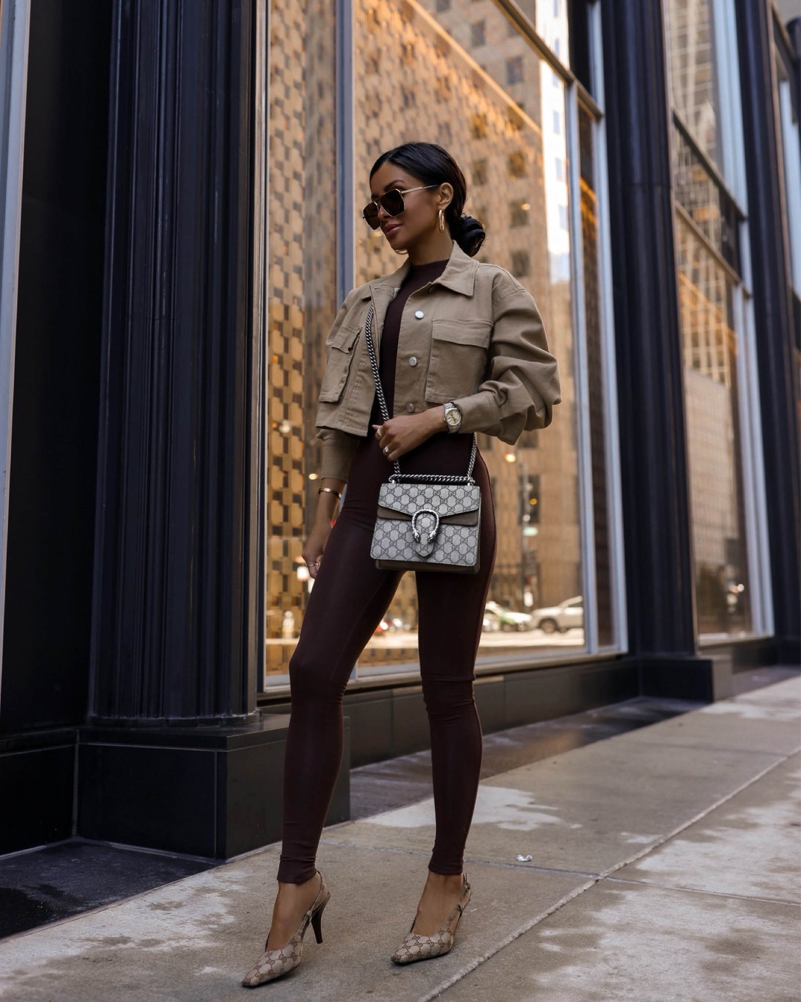 Casual outfit ideas / pre fall outfit
Cropped cargo jacket
Naked wardrobe jumpsuit
Gucci slingback pumps


#LTKSeasonal #LTKShoeCrush #LTKFindsUnder100