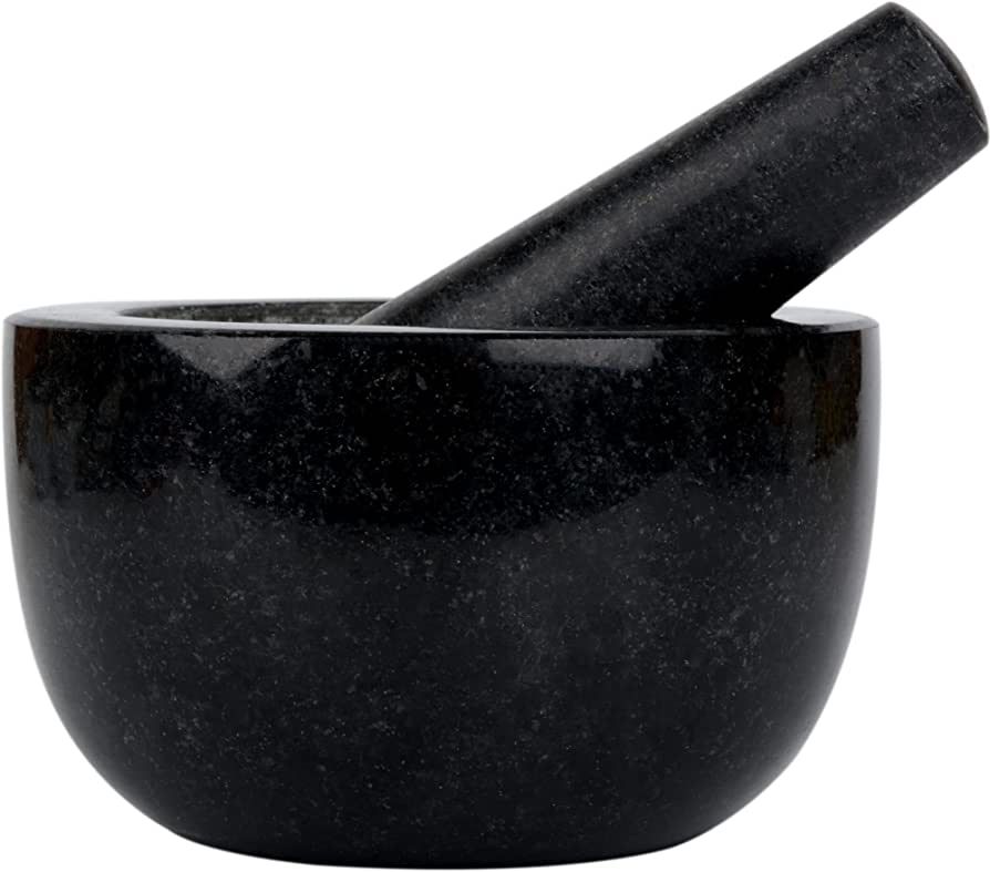 NUOYIA Granite Mortar and Pestle Set,Guacamole Molcajete Bowl for Kitchen,Mortar and Pestle for M... | Amazon (US)