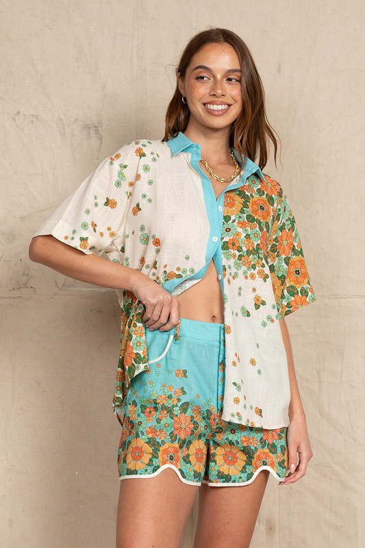 Poseidon Shirt in Cream | Bohemian Traders