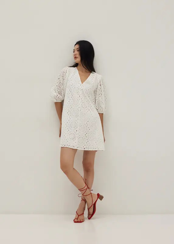 Ryleigh Broderie Flare Dress | Love, Bonito USA