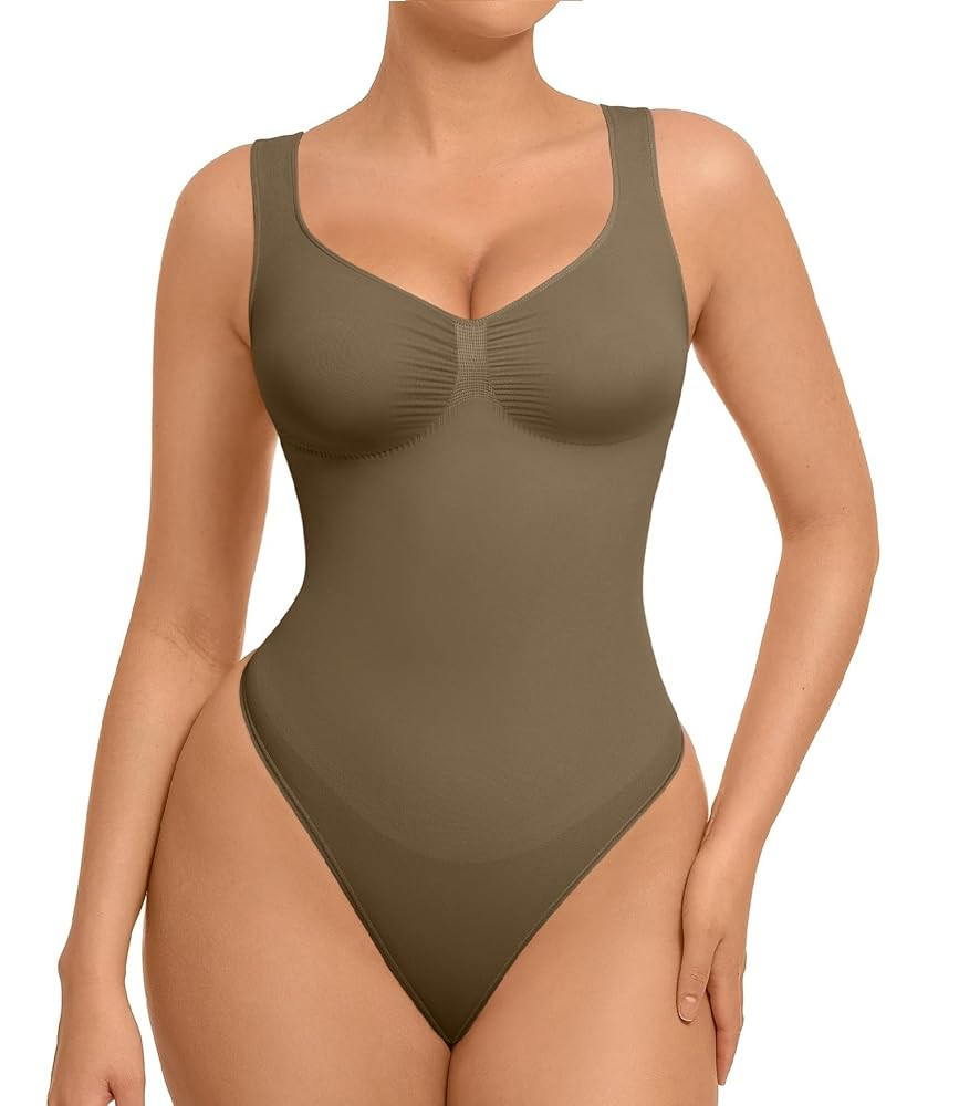 FeelinGirl Shapewear Bodysuits for Women Tummy Control, Thong Seamless Body Suits Sculpting Snatc... | Amazon (US)