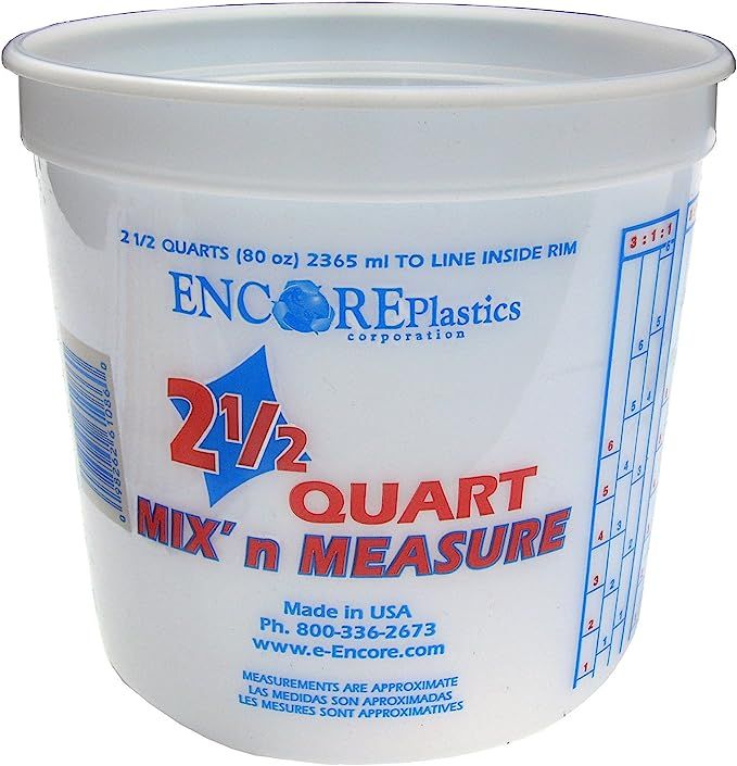 Encore Plastics LS61086 2.5 Quart Mix' N Measure Container Comes Without Lids - (Pack of 12) | Amazon (US)
