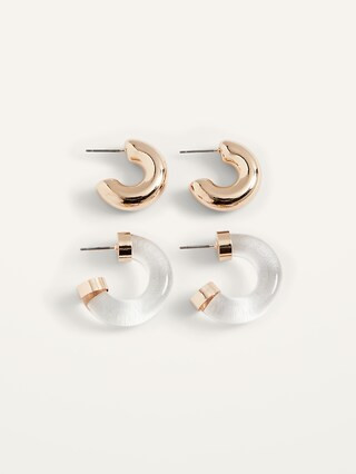 Thick Hoop Earrings 2-Pack for Women | Old Navy (CA)