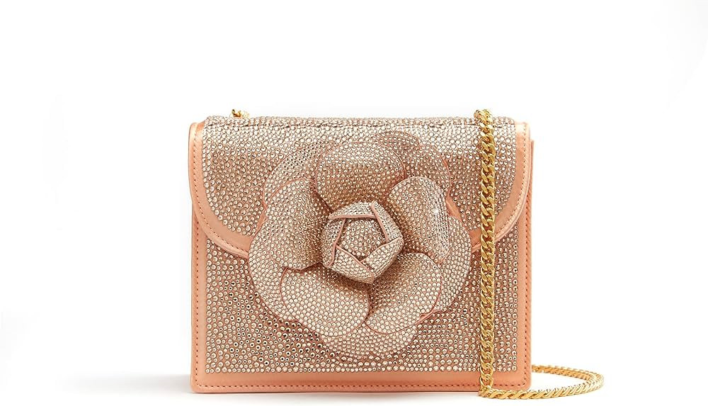 Amazon.com: Oscar de la Renta, Pave Crystal Mini TRO Bag, Peach : Luxury Stores | Amazon (US)