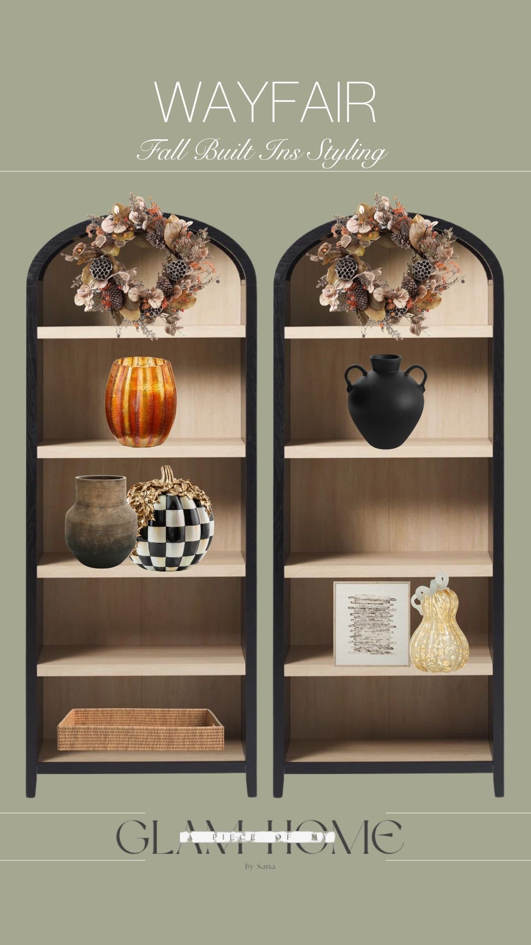 Wayfair fall built ins styling! 

#LTKSeasonal #LTKHome #LTKStyleTip