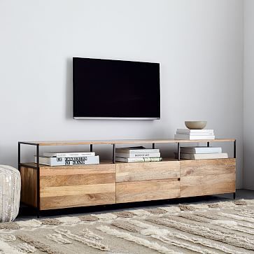 Industrial Storage Media Console (80") | West Elm (US)