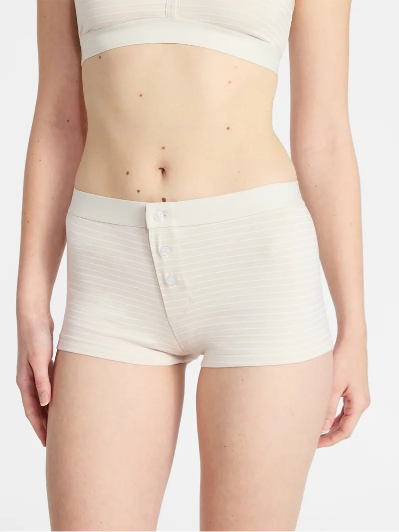 No Boundaries Women's Cotton Jersey Boyshort Panties, Sizes XS-XXXL | Walmart (US)