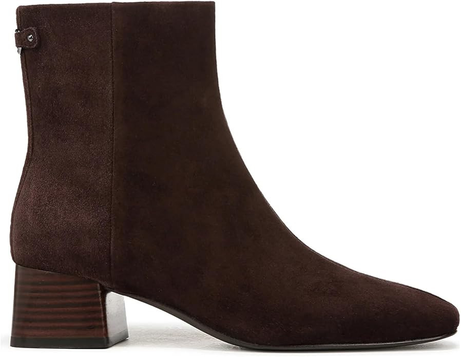 Women's Ankle Boots Square Toe Low Chunky Block Heel Booties Comfortable Short Boots Side Zipper ... | Amazon (US)