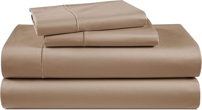 LANE LINEN 100% Egyptian Cotton King Sheet Set – Naturally Cooling & Breathable Sateen 4 Piece ... | Amazon (US)
