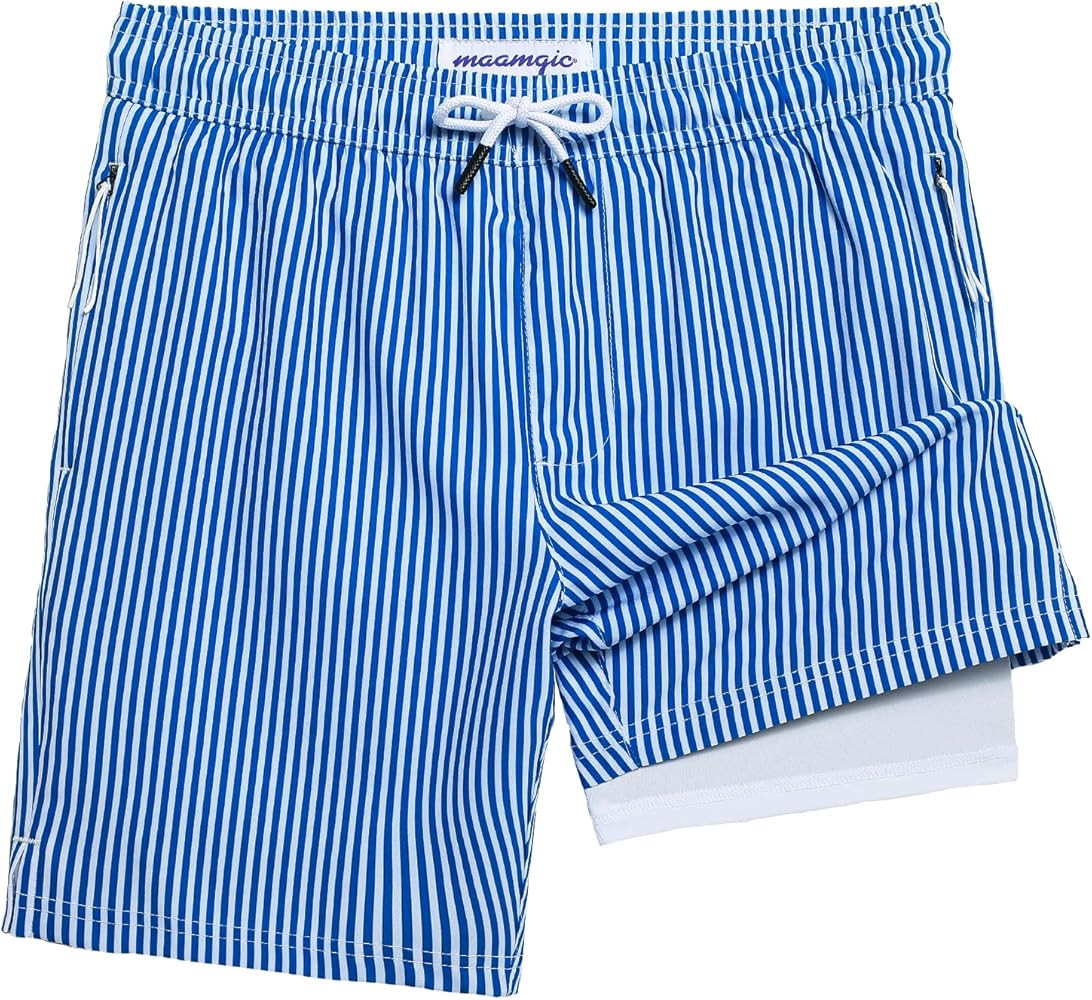 maamgic Boys Swim Trunks Compression Liner Stretch Teen Boy Swim Shorts Anti-Chafe Bathing Suits ... | Amazon (US)