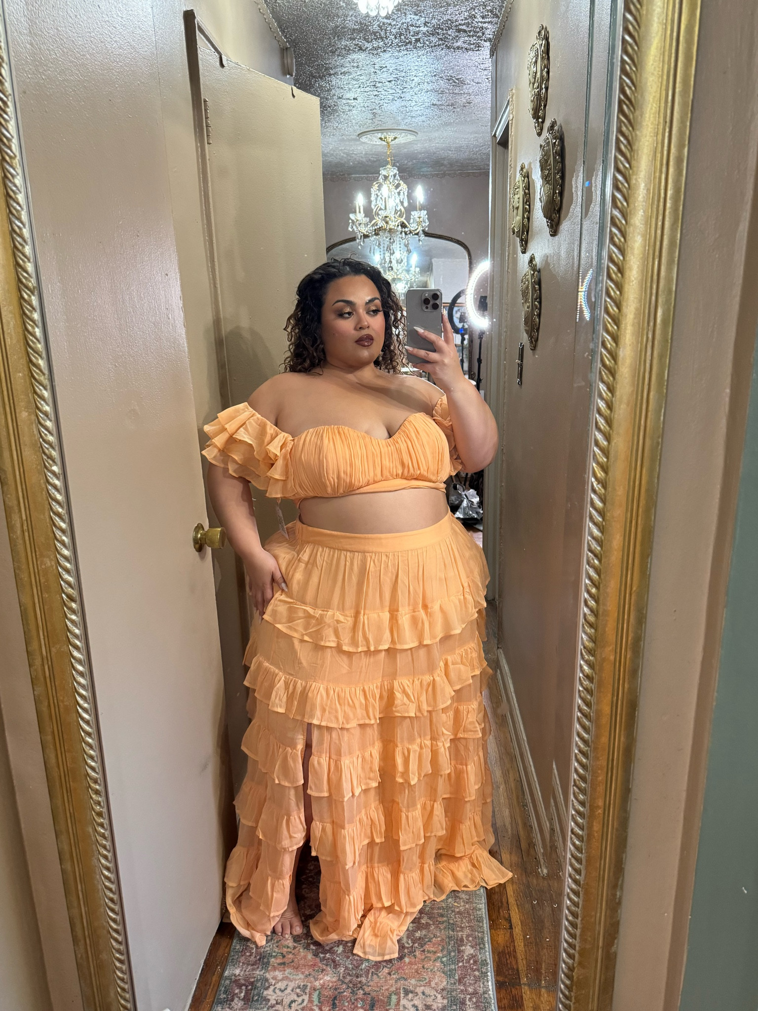 The perfect vacation set for Puerto Rico 🇵🇷 plus size fashion plus size outfits, two piece sets, coral outfits, summer outfits, maxi skirt, ruffle skirt

#LTKSeasonal #LTKPlusSize #LTKNYFW