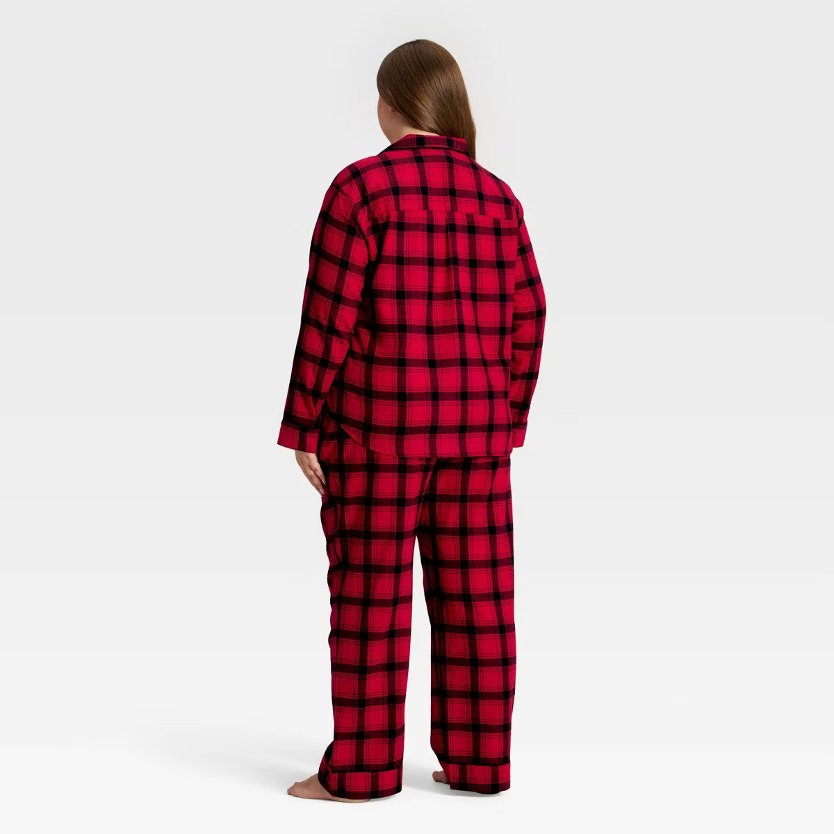 Women's Plaid Flannel Long Sleeve Shirt and Pants Holiday Matching Family Pajama Set - Wondershop... | Target
