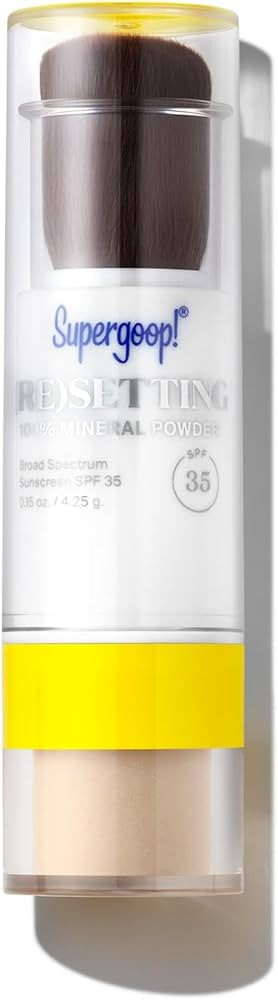 Supergoop! (Re) setting Face Powder SPF 35 - Broad Spectrum Mineral Sunscreen - 0.15 oz - Shine C... | Amazon (US)