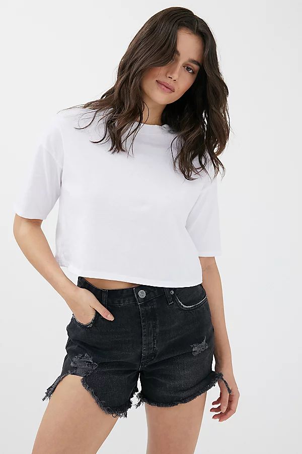 BDG Surf High-Waisted Denim Short - Distressed Black Denim | Urban Outfitters (US and RoW)