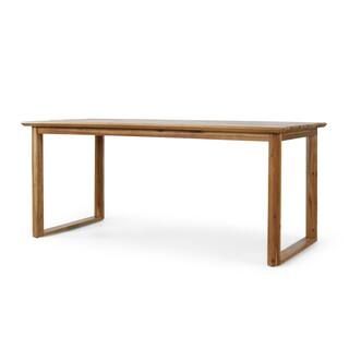 Noble House Aggie Teak Rectangular Wood Outdoor Dining Table 107059 | The Home Depot