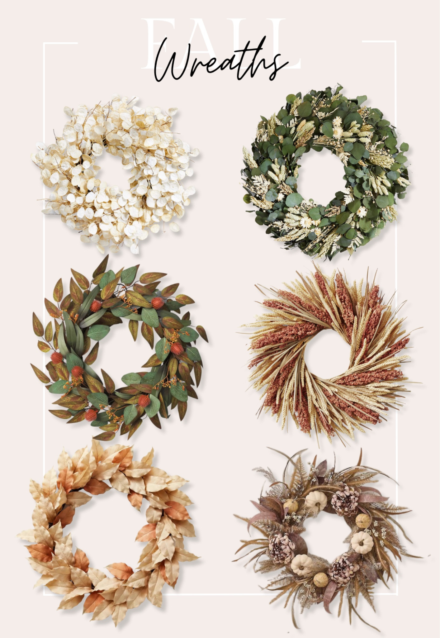 Beautiful fall wreaths!
.
.
.
Fall wreaths, autumn wreaths, front door wreaths, outdoor wreaths, front door wreath, indoor wreaths 

#LTKFind #LTKunder100 #LTKSeasonal