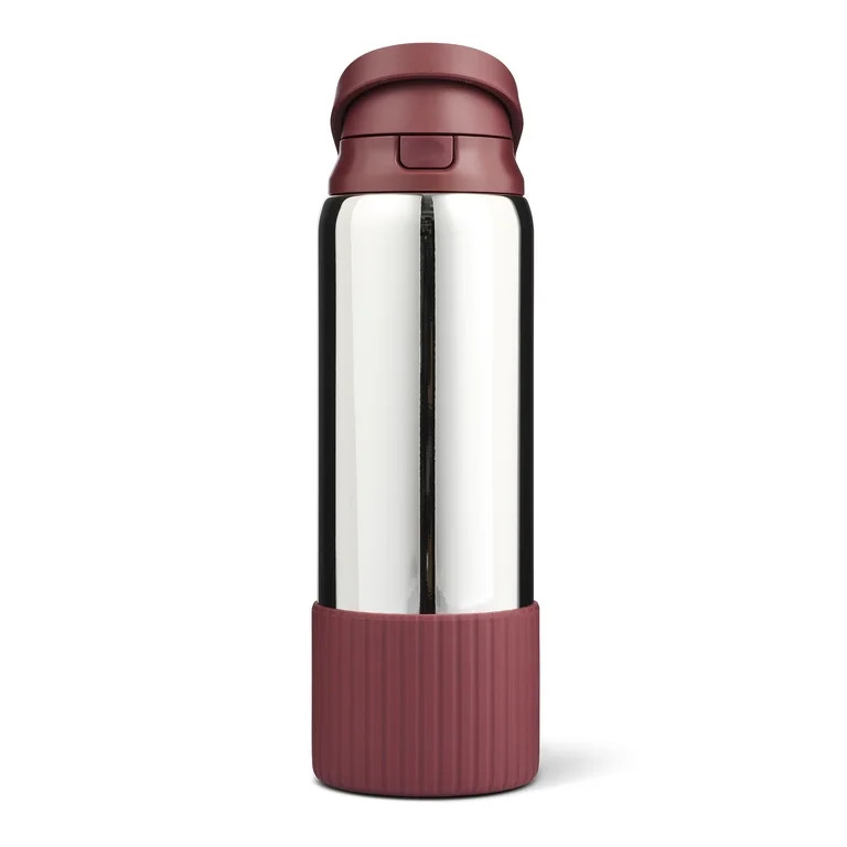 Mary Lawless Lee x TAL 32oz Stainless Steel 2-in-1 Straw and Chug Water Bottle with Push Lid, Chr... | Walmart (US)