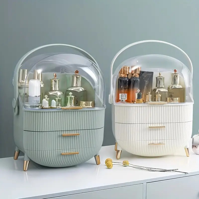 Light Luxury Cosmetic Storage Box Dustproof Covered Desktop - Temu | Temu Affiliate Program
