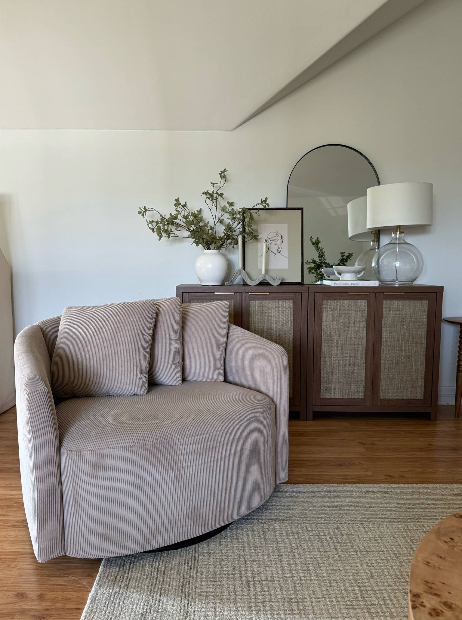My new Walmart chair is so perfect for this space! I love the color, so warm and inviting!

 @walmart #walmartfinds @amazon #amazonhome #amazonfinds #founditonamazon @amazonhome #walmarthome #walmart #livingroom #sideboard #bonusroom #wayfair #wayfairfinds #rug 

#LTKCyberWeek #LTKHome #LTKVideo