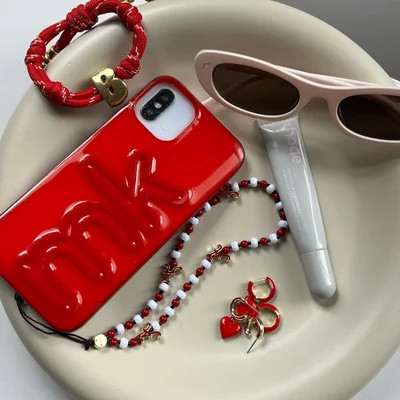 Dive In Initial Bracelet - Cherry Red | BaubleBar