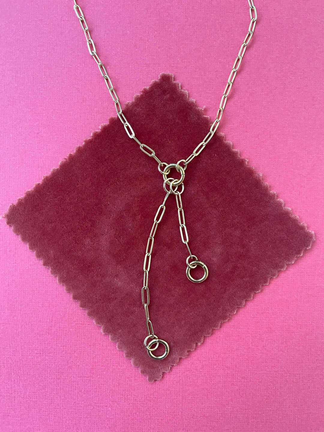 18k Gold Plated Paperclip Chain Necklace With Charm Holders, Jewellery Gift, Gifts for Her - Etsy | Etsy (US)