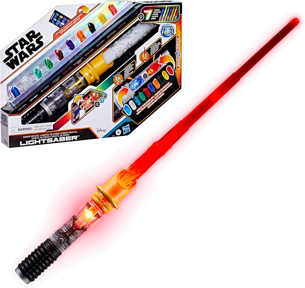 STAR WARS Power Crystal Lightsaber, 7 Colors & 10 Crystals, 50+ Color-Changing Combinations, Ligh... | Amazon (US)