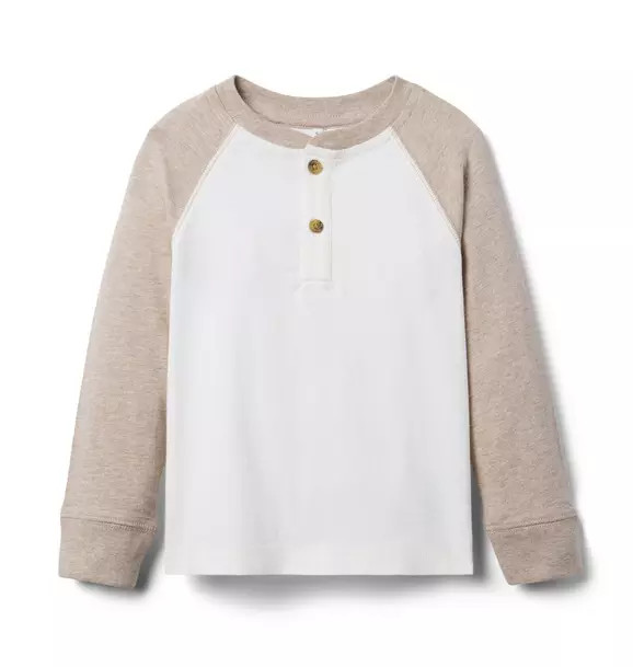Raglan Sleeve Henley Tee | Janie and Jack