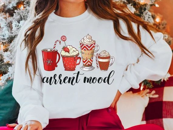 Christmas Coffee Sweatshirt Hot Chocolate Shirt Christmas | Etsy | Etsy (US)