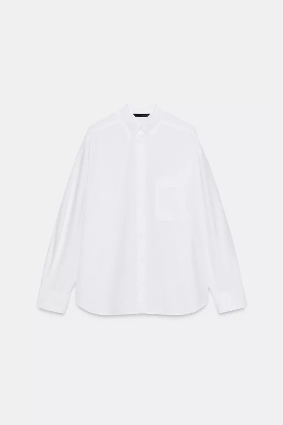 POPLIN SHIRT WITH POCKET | Zara US