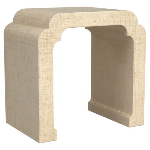 Kos Raffia Waterfall Side Table, Natural | One Kings Lane