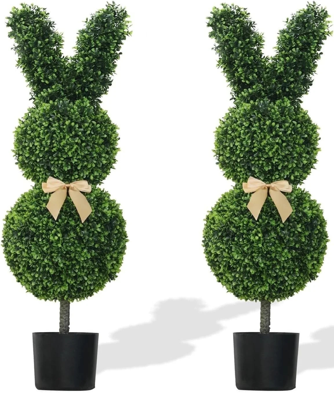 Easter Rabbit Shaped Topiary Trees – Set of 2 – 3ft High Easter Artificial Boxwood – Swayin... | Walmart (US)