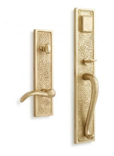 Signature Hardware TRAEGER SOLID BRASS ENTRANCE DOOR SET RIGHT HAND SATIN BRASS | eBay US