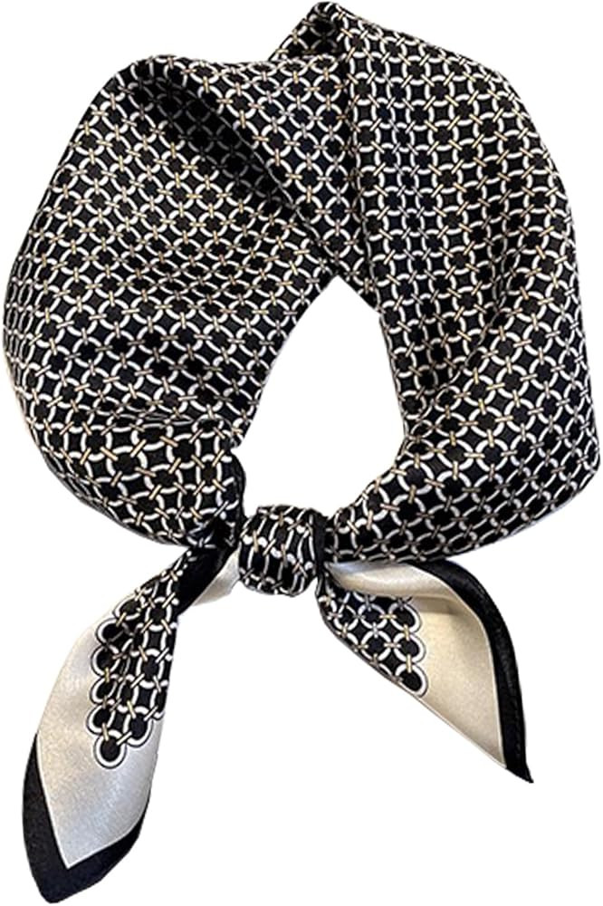 27.5 Inch Silk Feeling Scarf for Women Square Satin Head Scarf Hair Wrap Bandana | Amazon (US)