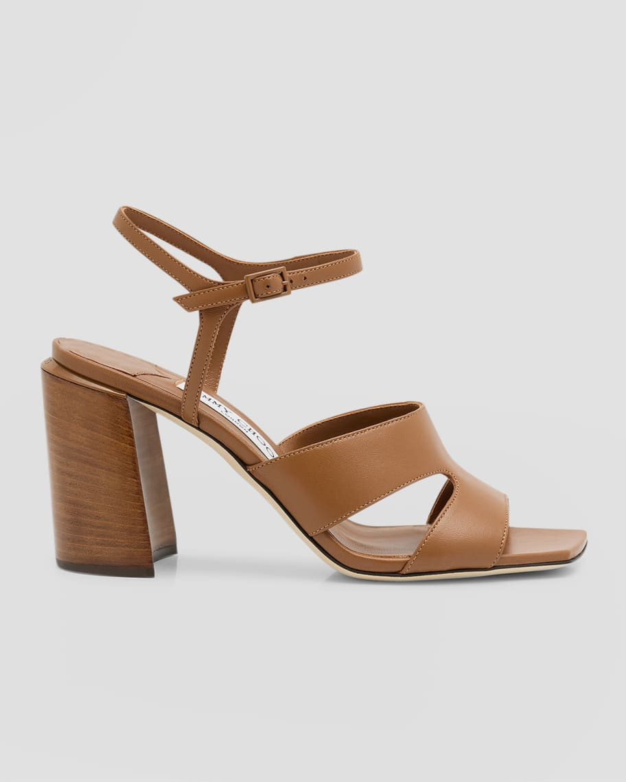 Jimmy Choo Ellison Leather Ankle-Strap Sandals | Neiman Marcus