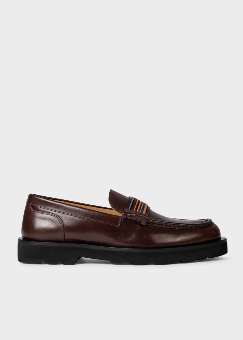 Leather 'Signature Stripe' 'Bancroft' Loafers | Paul Smith (Global)