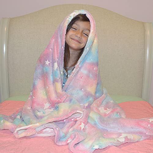 Stolphi Glow in The Dark Unicorn Throw Blanket for Girls, Kids, Teens and Adults 40”x 60”, Pr... | Amazon (US)
