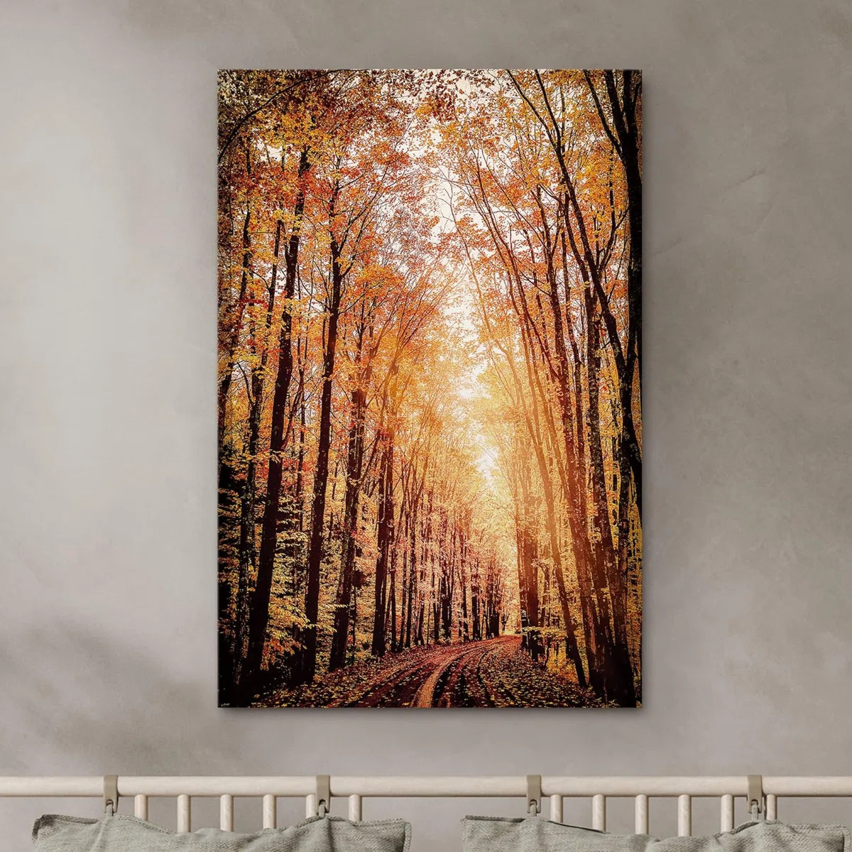 Autumn Fall " Orange Brown Autumn Forest Trees Landscape Pictures " | Wayfair North America