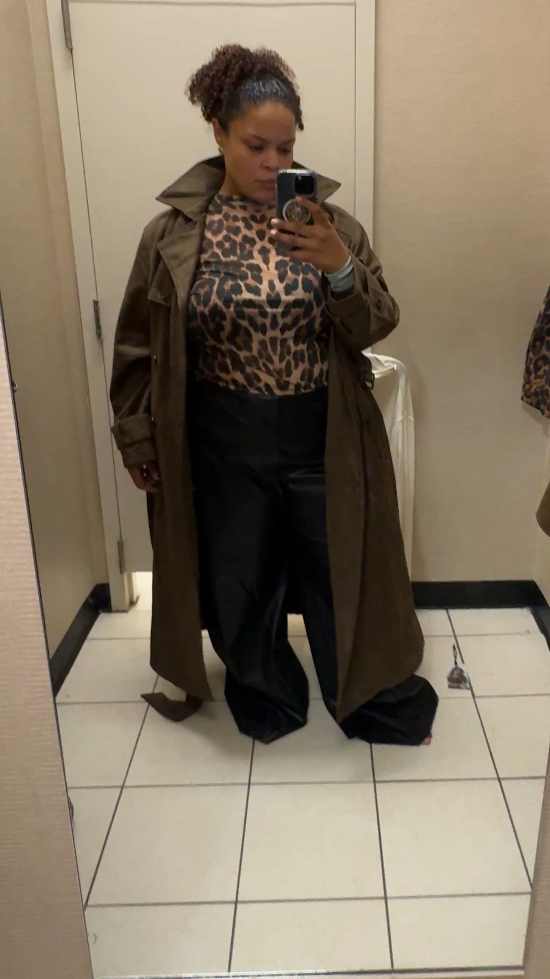 I didn’t film this as best as I would have liked but the trench was definitely giving perfect fit. Size 2X could also button and had a belt. 

The top was a 2X and fit perfectly, perfect for tucking in but I would have sized down.

Leather pants were over sized as I grabbed the wrong size however they are more low rise and wayyy too long for me. 

Ashely Graham x JCPENNY 

#plussize #animalprint #falloutfit #falltrench #coat #style #print #leatherpants #plussize #style 

#LTKStyleTip #LTKPlusSize #LTKBeauty