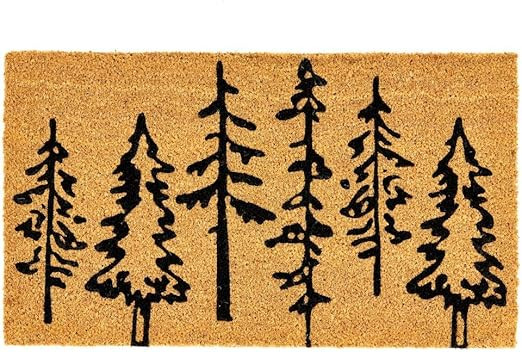 mDesign Rectangular Coir and Rubber Entryway Welcome Doormat with Natural Fibers for Indoor or Ou... | Amazon (US)