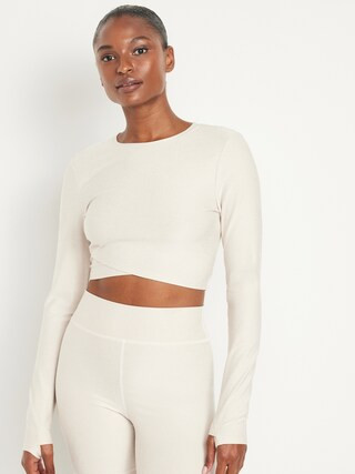 Cloud+ Ultra-Cropped Wrap-Front Top for Women | Old Navy (US)